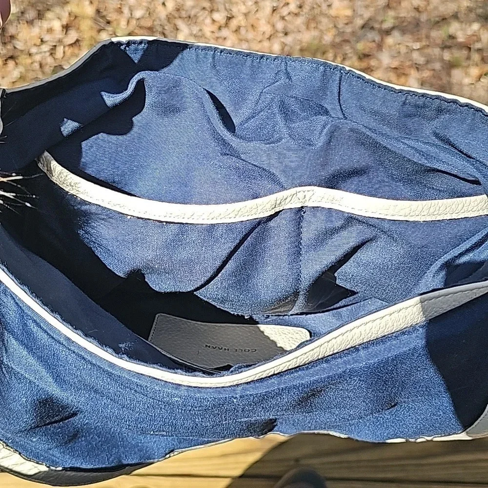 Cole Haan crossbody with fox pom